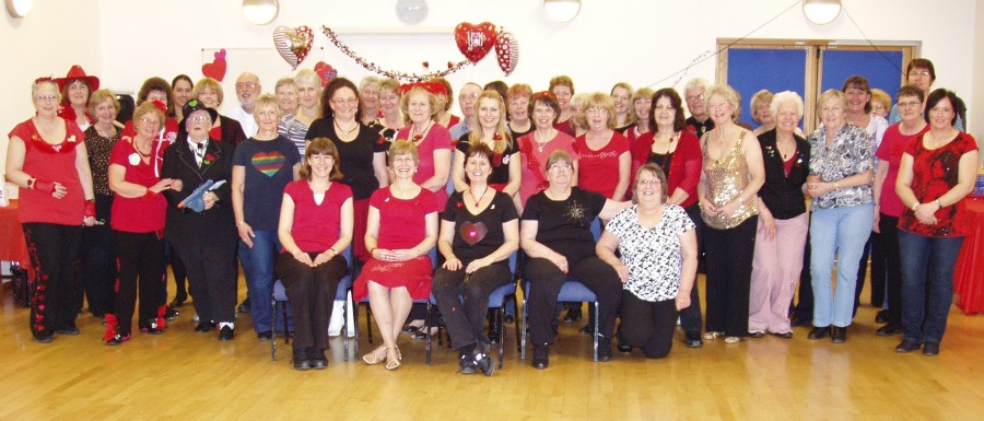 Group Photo at the Valentine Social - February 2012